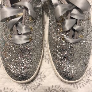 Silver glitter Keds by Kate Spade shoes